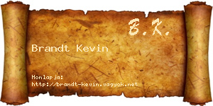 Brandt Kevin névjegykártya